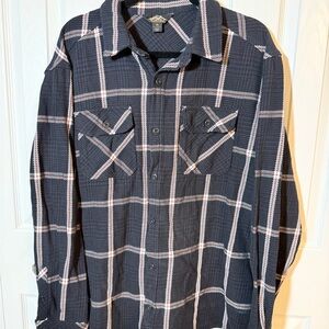 Men's Navy Plaid Shirt
